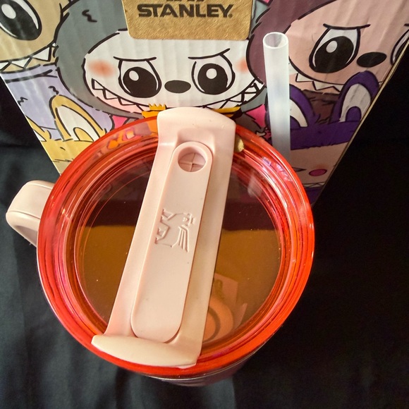 New Stanley 40oz Pink Monster Characters in Pool with Special Box and a Straw - Picture 7 of 8